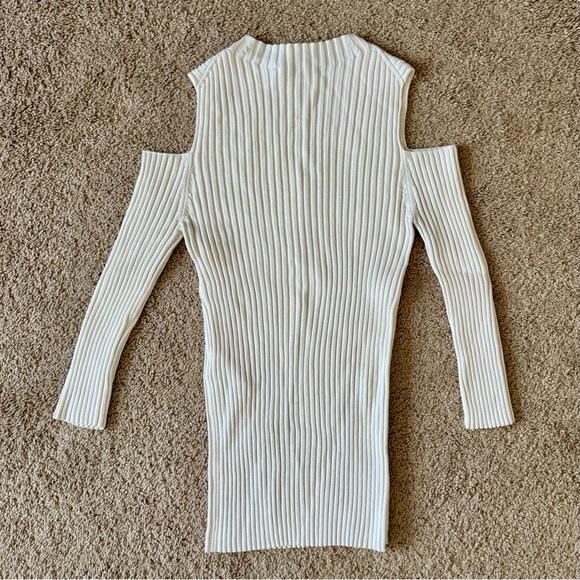 Maje Cream Ribbed Top - Picture 2 of 5